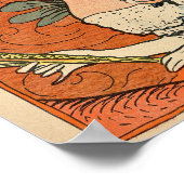 Karikatuur van een Franse marquise Poster (Hoek)