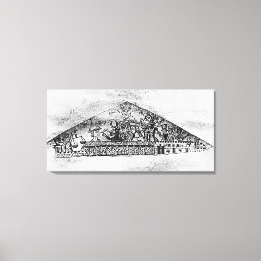 Karikatuur van Engelse joden, van een Haggadah Canvas Afdruk (Voorkant)