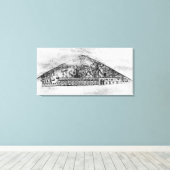 Karikatuur van Engelse joden, van een Haggadah Canvas Afdruk (Insitu (Houten vloer))