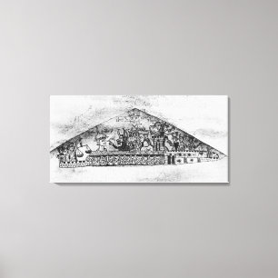 Karikatuur van Engelse joden, van een Haggadah Canvas Afdruk