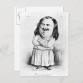 Karikatuur van Honore de Balzac Briefkaart (Voorkant / Achterkant)