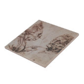 Karikatuur van Leonardo da Vinci Tegeltje (Zijkant)