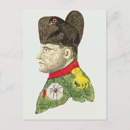 Karikatuur van Napoleon Bonaparte Briefkaart (Voorkant)