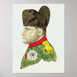 Karikatuur van Napoleon Bonaparte Poster