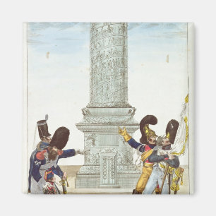 karikatuur van soldaten bij de Colonne Vendome Magneet