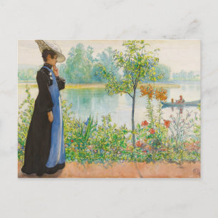 Karin bij de Shore door Carl Larsson (1908) Briefkaart