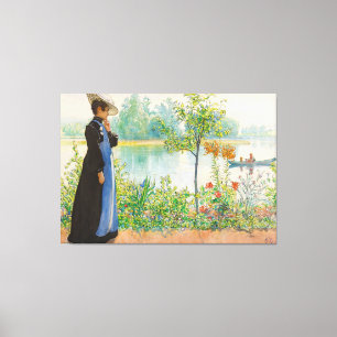 Karin bij de Shore door Carl Larsson (1908) Canvas Afdruk