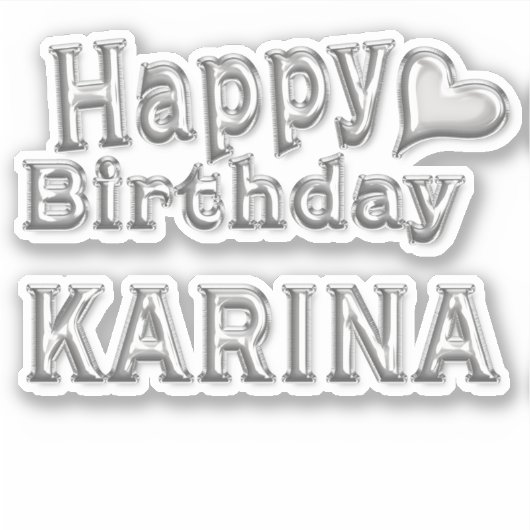 Karina Joyeux Anniversaire autocollant Stickers (Devant)