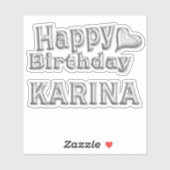 Karina Joyeux Anniversaire autocollant Stickers (Feuille)