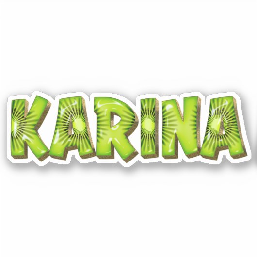 Karina Nom Kiwi Design Autocollants (Devant)