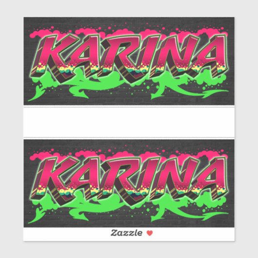 Karina Vorname Name Graffiti Aufkleber Sticker (Vel)