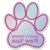 Karin's Mobile Paw Spa Reverse Sticker (Voorkant)