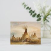 Karl Bodmer- Sioux teepee Briefkaart (Staand voorkant)