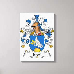 Karl Family Crest Canvas Afdruk