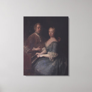 Karl-Heinrich Graun en zijn vrouw Anna-Louise Canvas Afdruk