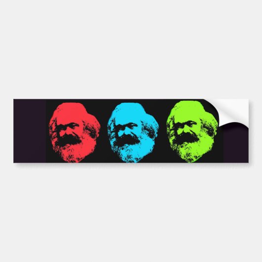 Karl Marx Collage Bumpersticker (Voorkant)