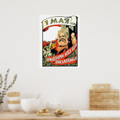 Karl Marx, eerste mei, arbeidsdag, communist Poster (Keuken)