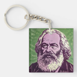 Karl Marx en Fredrich Engels het manifest Mok Sleutelhanger