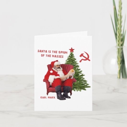 Karl Marx Kerstman Kaart (Voorkant)