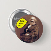 Karl Marx-knop Ronde Button 5,7 Cm (Voorkant /achterkant)