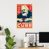 Karl Marx - Le Cube du Peuple : Poster OHP (Bureau à domicile)