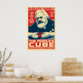 Karl Marx - Le Cube du Peuple : Poster OHP (Cuisine)