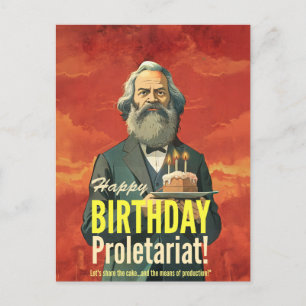 Karl Marx lezers van boeken cadeau Briefkaart