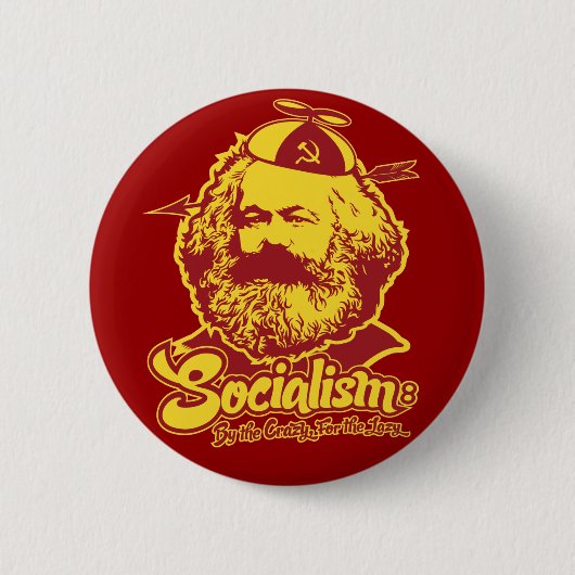 Karl Marx Socialism Button (Voorkant)