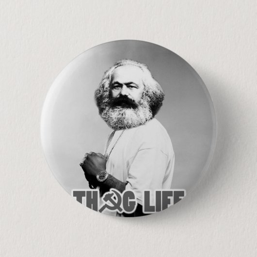 Karl Marx Thug Life Ronde Button 5,7 Cm (Voorkant)