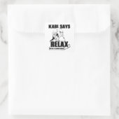 Karl Marx Vierkante Sticker (Tas)