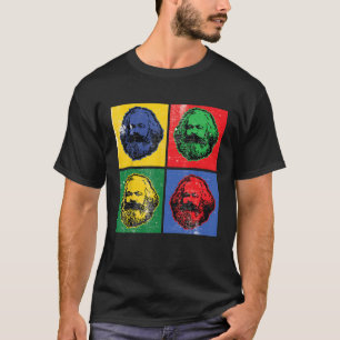 Karl Marx Vintage Retro Pop Kunst voor Socialisme  T-shirt