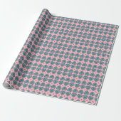 ‘Karlek’ hartpatroon cadeaupapier (Uitgerold)