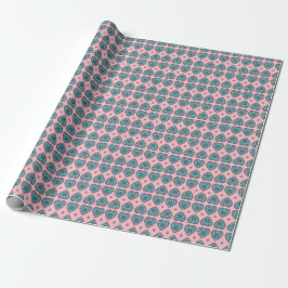 ‘Karlek’ heart pattern gift Wrapping Paper  Cadeaupapier