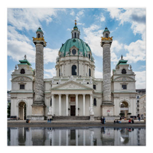 Karlskirche in Wenen, Oostenrijk Perfect Poster