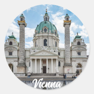Karlskirche in Wenen, Oostenrijk Ronde Sticker