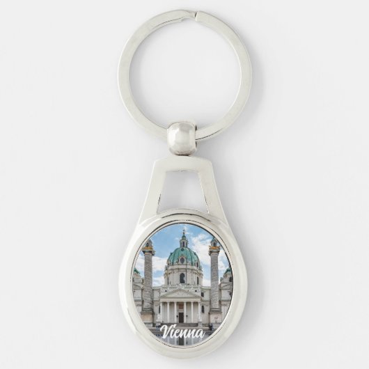 Karlskirche in Wenen, Oostenrijk Sleutelhanger (Voorkant)
