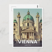 Karlskirche Karlsplatz Wenen Oostenrijk Reizen Briefkaart (Voorkant / Achterkant)