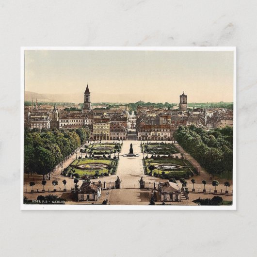 Karlsruhe, algemeen uitzicht, Baden, Duitsland mag Briefkaart (Voorkant)