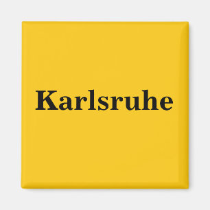 Karlsruhe Magnet Schild Gold Gleb Magneet