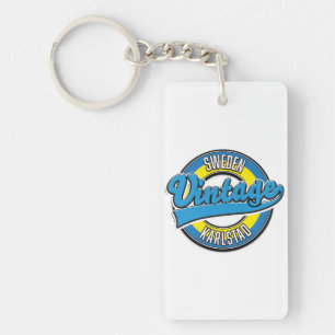 Karlstad Zweden vintage stijl logo. Sleutelhanger