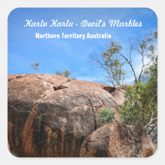 Karlu Karlu "Devil's Marbles" Vierkante Sticker