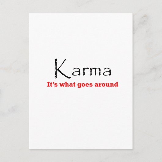 Karma 1 briefkaart (Voorkant)