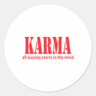 Karma Alle succes begint in de geest Sticker