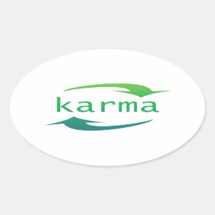 Karma Arrow Motivatie citaat Ovale Sticker