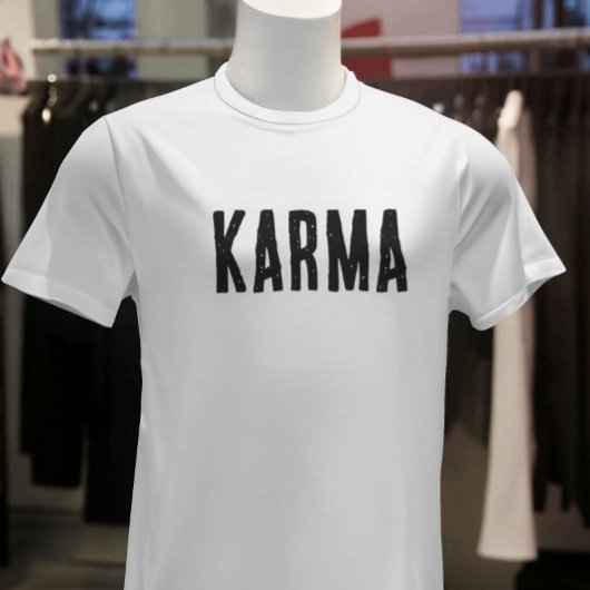 Karma Black Text T-Shirt