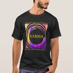 Karma Boeddha Yoga Vintage Universele Wet Boeddhis T-shirt