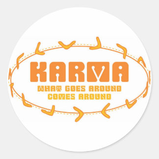 Karma Boomerang Ronde Sticker