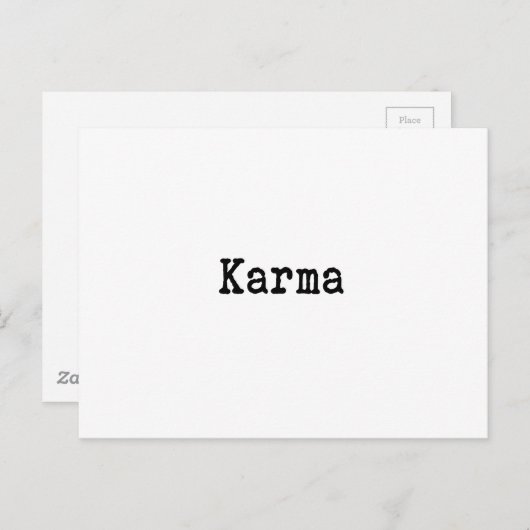 Karma Briefkaart (Voorkant / Achterkant)