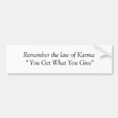 Karma Bumpersticker (Voorkant)