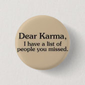 Karma Button Pin (Voorkant)